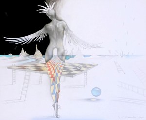 La danza de la ninfa. Lápiz, 71 x 83 cm. 2009